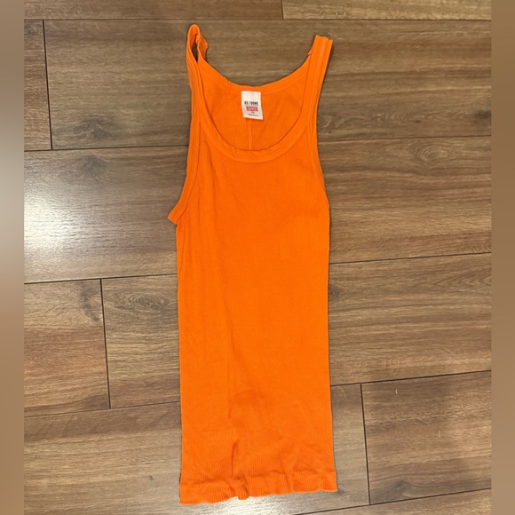 Re/Done Vibrant Orange Tank - Picture 1 of 4